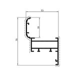 Telaio complementare aletta 32mm scorniciato E14075