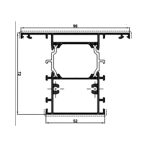 Traverso per ante vetro a filo R72C119