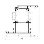 Anta Vetro a filo maggiorata R85C103