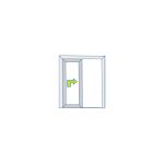 Kit 1 anta mobile e fisso laterale telaio 45° con soglia ribassata, DMFR