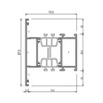 Traverso maggiorato per anta piana 665042