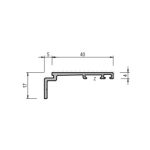 Coprifilo a muro 40 mm 665276