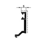 Fermavetro 5 mm spigolo vivo 800873
