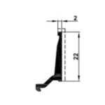 Fermavetro 2 mm spigolo vivo 800874